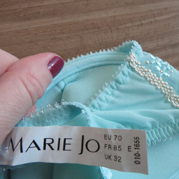 MARIE JO L'AVENTURE Eloise Plunge Floral Lace Bra in Sea Clearwater Green 32E - Picture 14 of 14